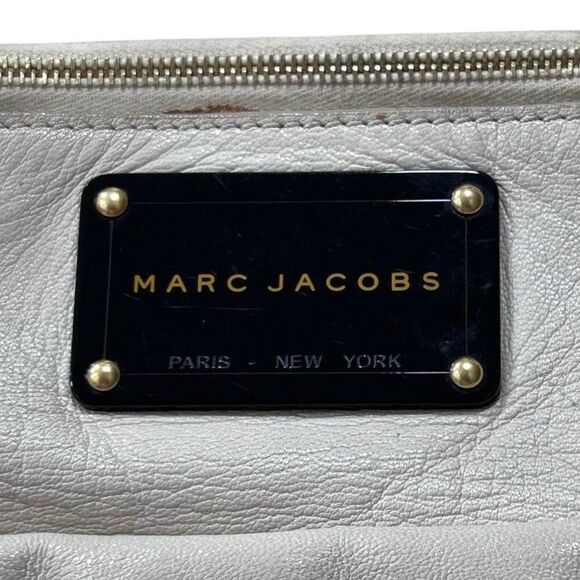 Marc Jacobs Olga Seventies Satchel Bag Women's Ivory Tan Leather Chain Strap - Picture 6 of 14